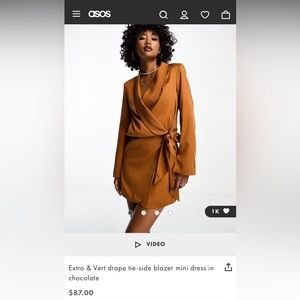 Wrap blazer mini dress from ASOS.